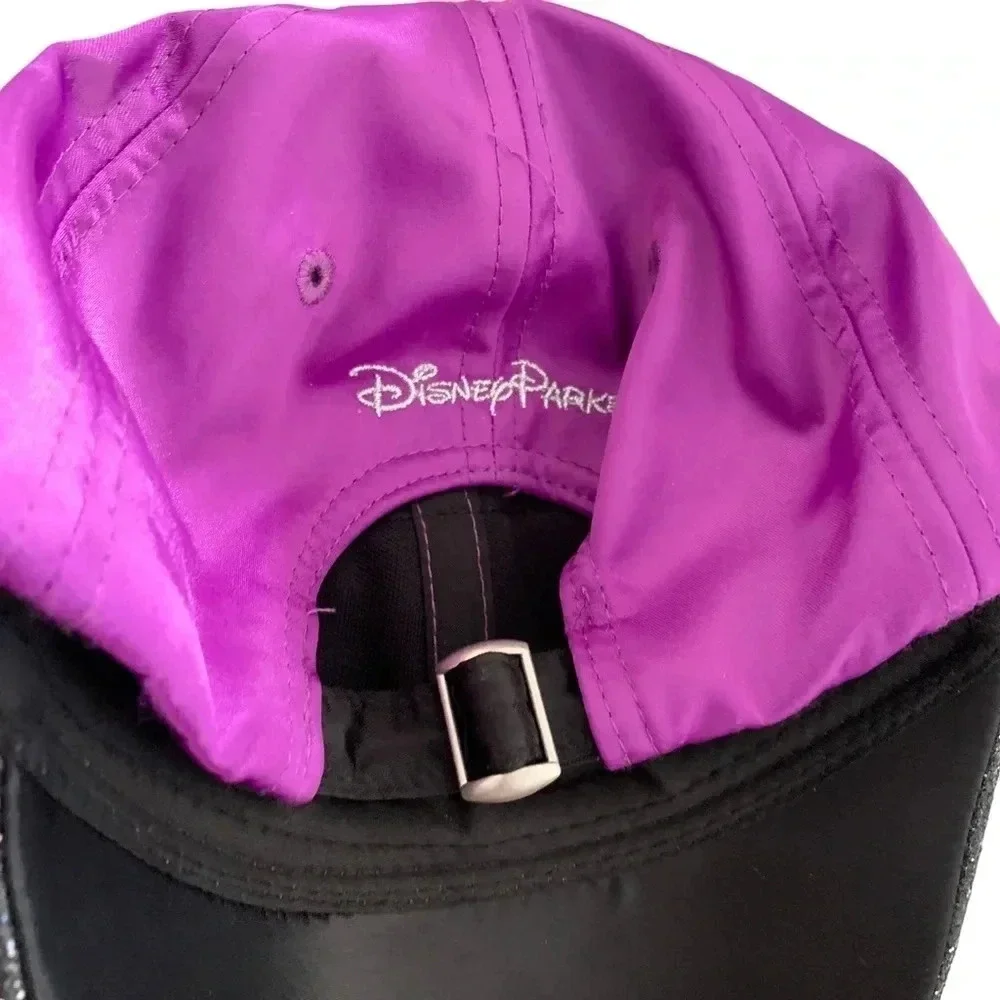 DISNEY Parks youth purple glitter sequins adjustable hat